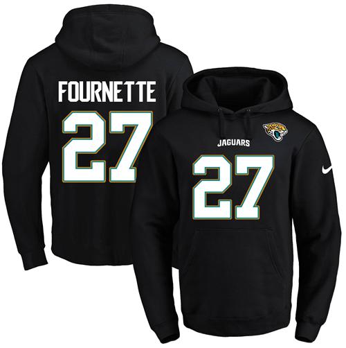 Nike Jaguars #27 Leonard Fournette Black Name & Number Pullover NFL Hoodie
